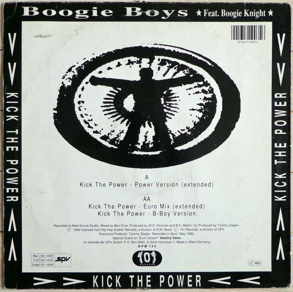 Boogie Boys Featuring Boogie Knight - Kick The Power | 101 Records (050-10035) - 2