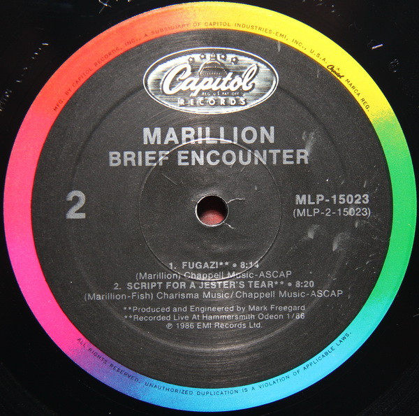 Marillion - Brief Encounter | Capitol Records (MLP-15023) - 4 Marillion - Brief Encounter | Capitol Records (MLP-15023) - 4