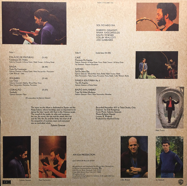 Egberto Gismonti - Sol Do Meio Dia | ECM Records (ECM-1-1116) - 2 Egberto Gismonti - Sol Do Meio Dia | ECM Records (ECM-1-1116) - 2
