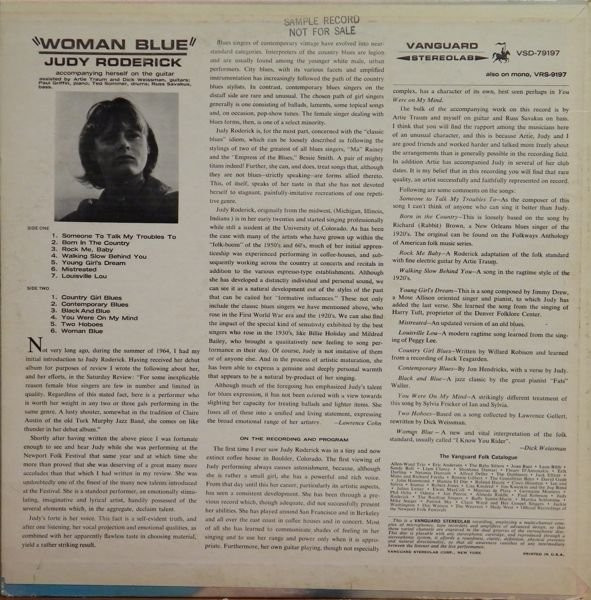 Judy Roderick - Woman Blue | Vanguard (VSD-79197) - 2 Judy Roderick - Woman Blue | Vanguard (VSD-79197) - 2