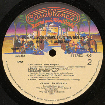 Various - Flashdance (Original Soundtrack From The Motion Picture) = フラッシュダンス | Casablanca (25S-164) - 4