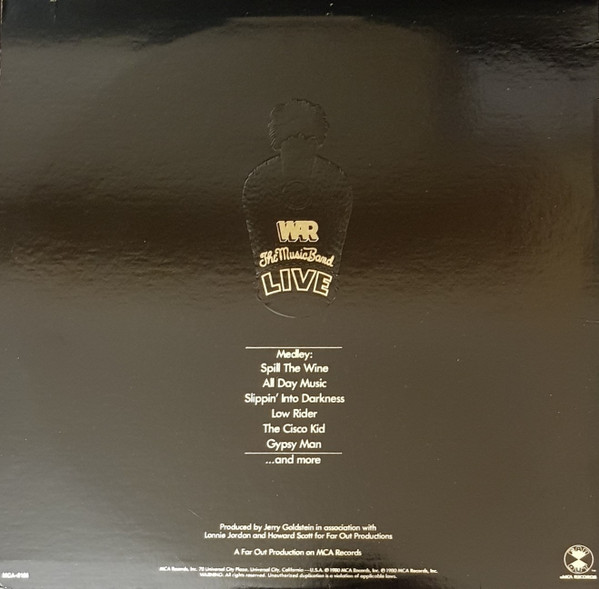 War - The Music Band Live | MCA Records (MCA-5156) - 2 War - The Music Band Live | MCA Records (MCA-5156) - 2