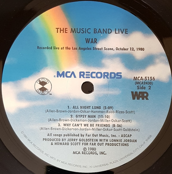 War - The Music Band Live | MCA Records (MCA-5156) - 4 War - The Music Band Live | MCA Records (MCA-5156) - 4