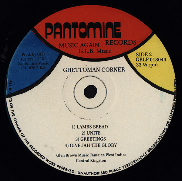 Welton Irie - Ghetto Man Corner | Pantomine (013044) - 4