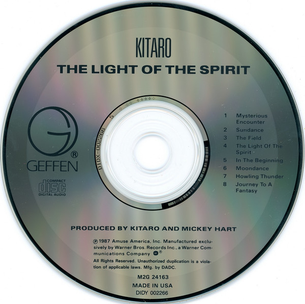 Kitaro - The Light Of The Spirit | Geffen Records (M2G 24163) - 2