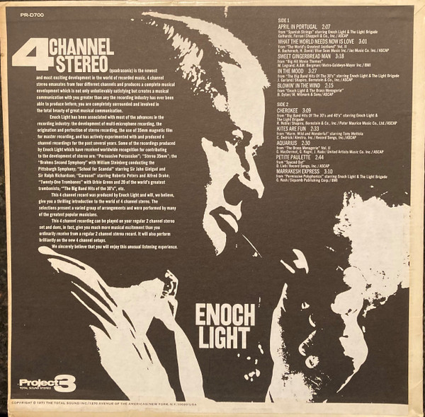 Enoch Light - 4 Channel Stereo | Project 3 Total Sound (PR-D700) - 2 Enoch Light - 4 Channel Stereo | Project 3 Total Sound (PR-D700) - 2