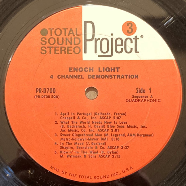 Enoch Light - 4 Channel Stereo | Project 3 Total Sound (PR-D700) - 3 Enoch Light - 4 Channel Stereo | Project 3 Total Sound (PR-D700) - 3