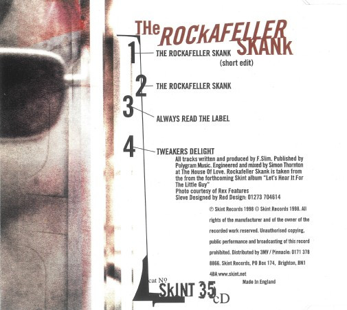 Fatboy Slim - The Rockafeller Skank | Skint (SkINT 35cD) - 2 Fatboy Slim - The Rockafeller Skank | Skint (SkINT 35cD) - 2