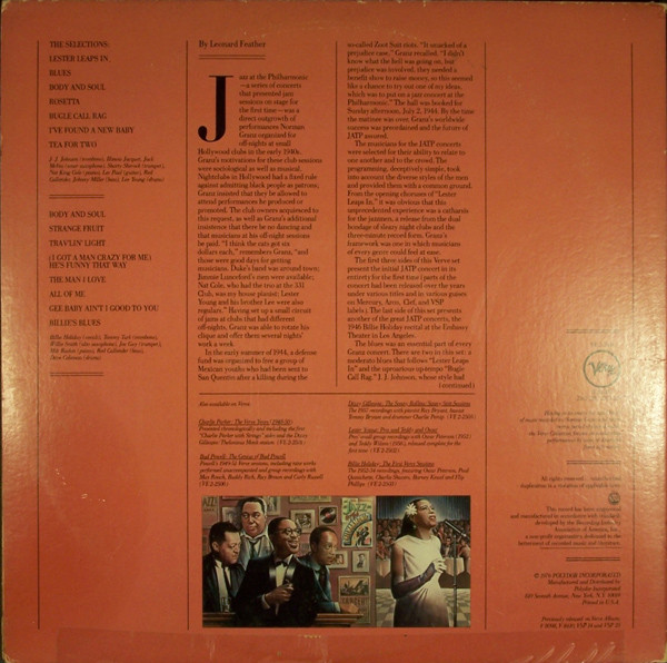 Jazz At The Philharmonic - The Historic Recordings | Verve Records (VE-2-2504) - 3 Jazz At The Philharmonic - The Historic Recordings | Verve Records (VE-2-2504) - 3