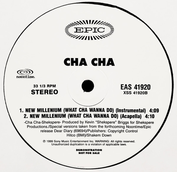 Cha Cha - New Millenium (What Cha Wanna Do) | Epic (EAS 41920) - 2 Cha Cha - New Millenium (What Cha Wanna Do) | Epic (EAS 41920) - 2