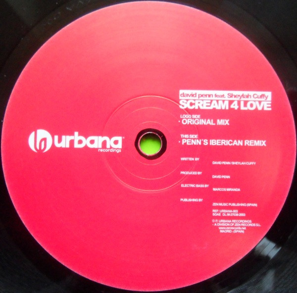 David Penn Feat. Sheilah Cuffy - Scream 4 Love | Urbana Recordings (URBANA 003) - main