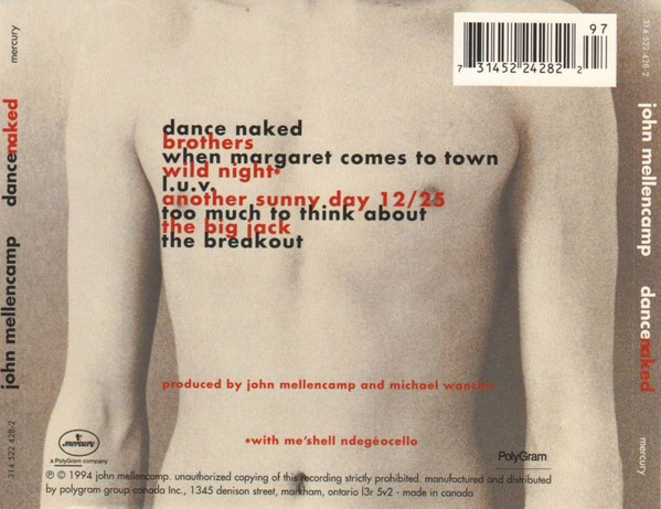 John Cougar Mellencamp - Dance Naked [CD] | Mercury (314 522 428-2) - 2