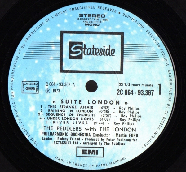 The Peddlers And London Philharmonic Orchestra - Suite London | Stateside (2C 064-93.367) - 2 The Peddlers And London Philharmonic Orchestra - Suite London | Stateside (2C 064-93.367) - 2