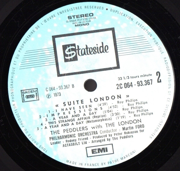 The Peddlers And London Philharmonic Orchestra - Suite London | Stateside (2C 064-93.367) - 3 The Peddlers And London Philharmonic Orchestra - Suite London | Stateside (2C 064-93.367) - 3