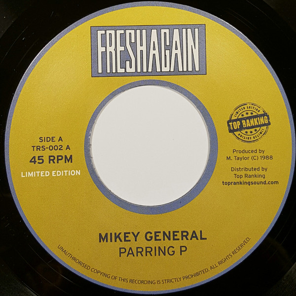 Mikey General - Parring P / All Gone | Fresh Again (TRS-002) - main