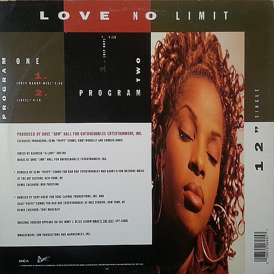 Mary J. Blige - Love No Limit | Uptown Records (UPT12-54640) - 2 Mary J. Blige - Love No Limit | Uptown Records (UPT12-54640) - 2