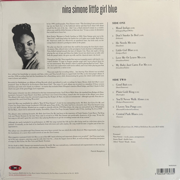 Nina Simone - Little Girl Blue | Not Now Music (NOTLP233) - 2 Nina Simone - Little Girl Blue | Not Now Music (NOTLP233) - 2