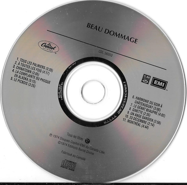 Beau Dommage - Beau Dommage | Capitol Records (CDL 56353) - 3 Beau Dommage - Beau Dommage | Capitol Records (CDL 56353) - 3