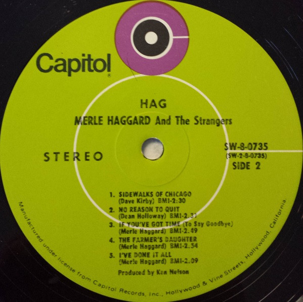 Merle Haggard And The Strangers - Hag | Capitol Records (ST-735) - 4 Merle Haggard And The Strangers - Hag | Capitol Records (ST-735) - 4
