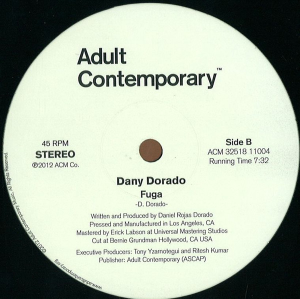 Dany Dorado - Crepusculo / Fuga | Adult Contemporary (ACM 32518 11004) - 2 Dany Dorado - Crepusculo / Fuga | Adult Contemporary (ACM 32518 11004) - 2