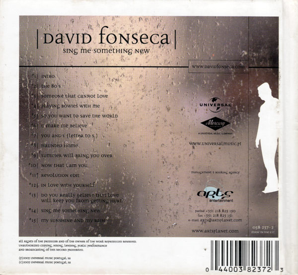 David Fonseca - Sing Me Something New | Mercury (038 237-2) - 2