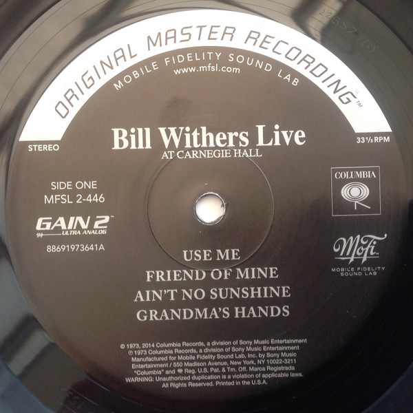 Bill Withers - Bill Withers Live At Carnegie Hall | Mobile Fidelity Sound Lab (MFSL 2-446) - 4