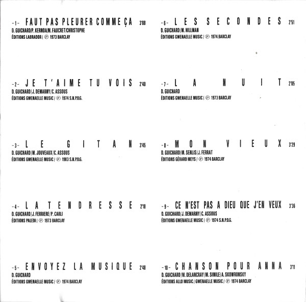 Daniel Guichard - Un Coeur Grand Comme Ça | Disques Dreyfus (FDM 36120-2) - 4