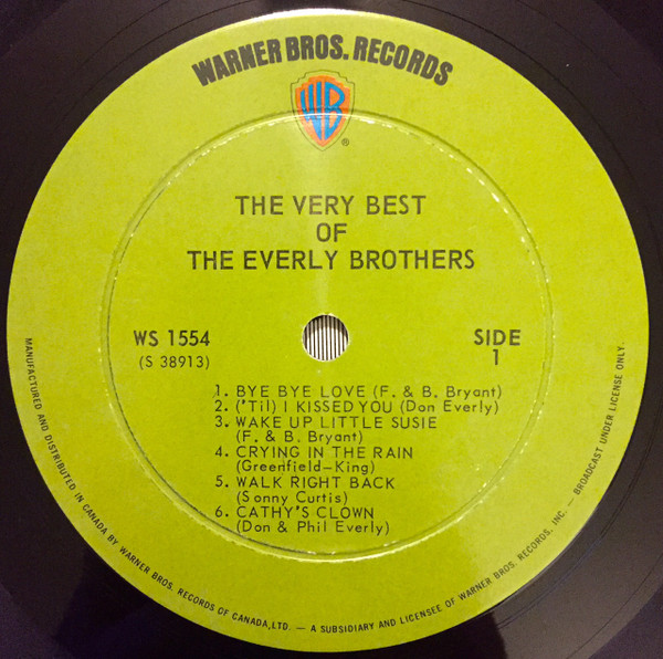 Everly Brothers - The Very Best Of The Everly Brothers | Warner Bros. Records (WS 1554) - 3