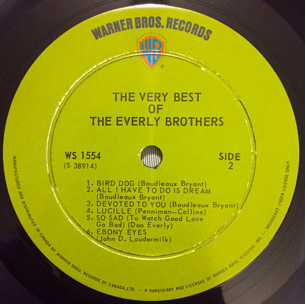 Everly Brothers - The Very Best Of The Everly Brothers | Warner Bros. Records (WS 1554) - 4