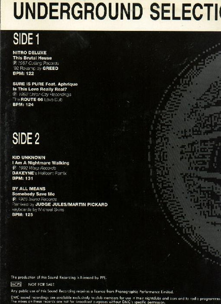 Various - Underground Selection 5/92 | DMC (DMC 112/2) - main Various - Underground Selection 5/92 | DMC (DMC 112/2) - main
