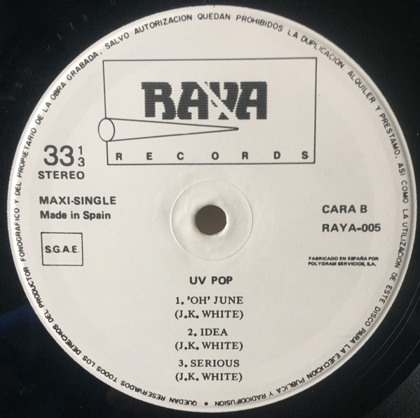 UV Pop - Serious | Raya Records (RAYA-005) - 4