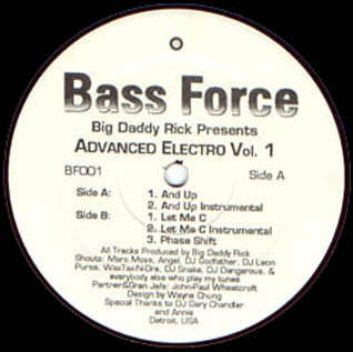 Big Daddy Rick - Advanced Electro Vol. 1 | Bass Force (BF 001)