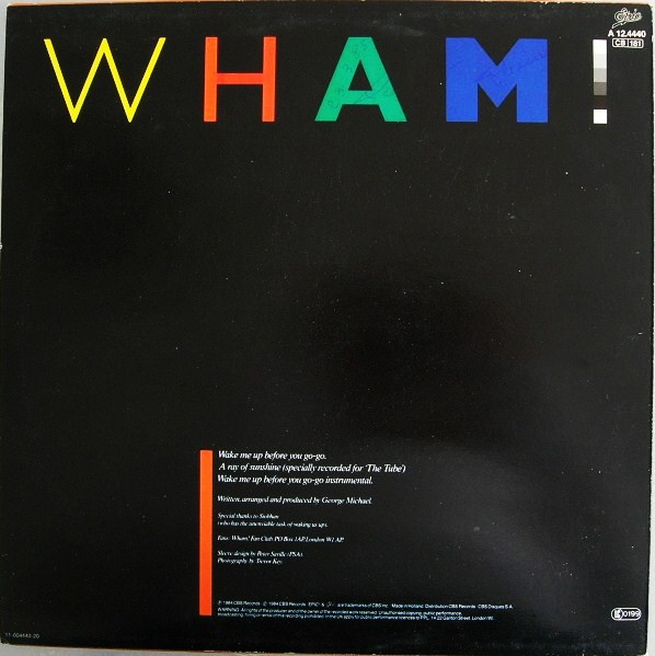 Wham! - Wake Me Up Before You Go-Go | Epic (EPCA 12.4440) - 2