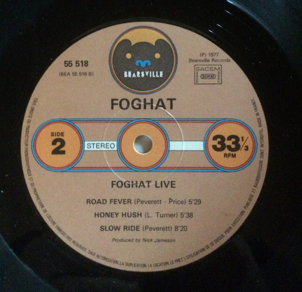 Foghat - Live | Bearsville (BEA 55 518) - 4