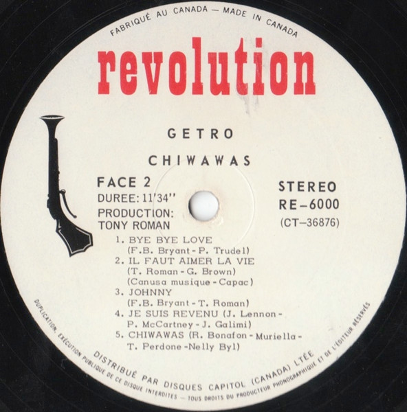 Getro - Chiwawas [Vinyl] | Revolution (RE-6000) - 4
