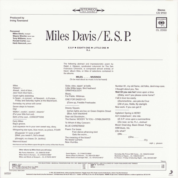 Miles Davis - E.S.P. | Impex Records (IMP6018) - 2