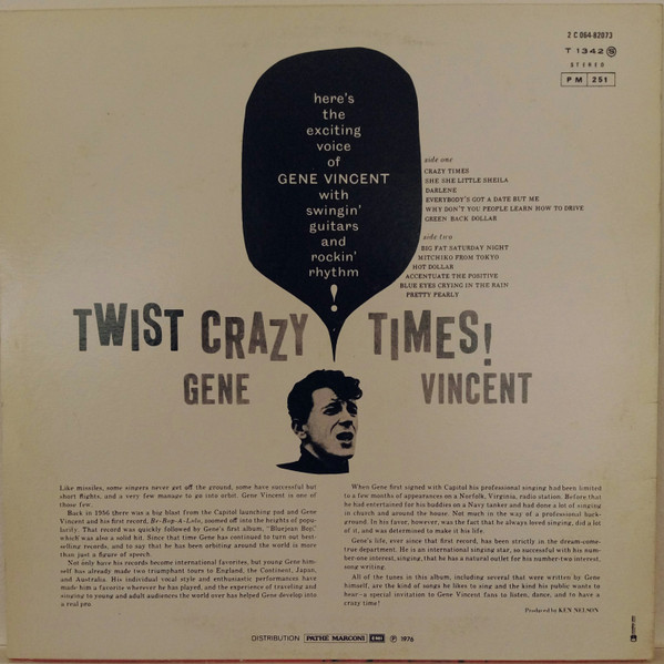 Gene Vincent - Twist Crazy Times! | Capitol Records (2C 064-82.073) - 2