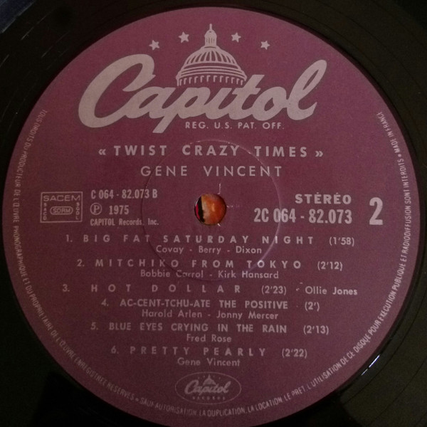 Gene Vincent - Twist Crazy Times! | Capitol Records (2C 064-82.073) - 4