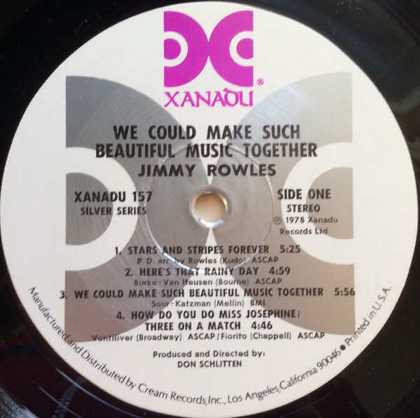 Jimmy Rowles - We Could Make Such Beautiful Music Together | Xanadu Records (Xanadu 157) - 3