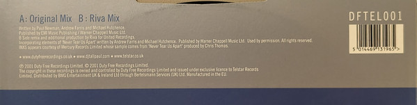 Tall Paul Vs INXS - Precious Heart | Duty Free Recordings (DFTEL001) - 3 Tall Paul Vs INXS - Precious Heart | Duty Free Recordings (DFTEL001) - 3