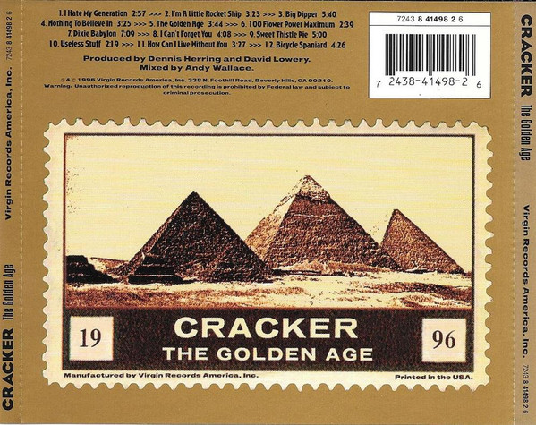 Cracker - The Golden Age CD | Virgin (7243 8 41498 2 6) - 2 Cracker - The Golden Age CD | Virgin (7243 8 41498 2 6) - 2