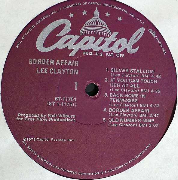Lee Clayton - Border Affair | Capitol Records (ST-11751) - 3 Lee Clayton - Border Affair | Capitol Records (ST-11751) - 3