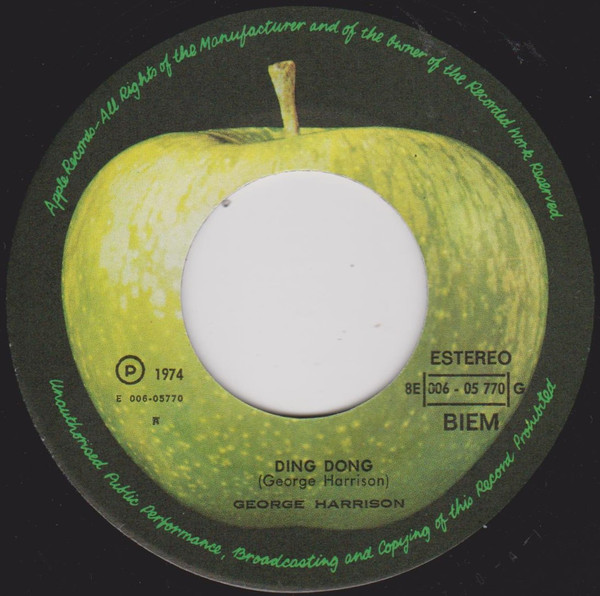 George Harrison - Ding Dong | Apple Records (8E 006 05770 G) - 3 George Harrison - Ding Dong | Apple Records (8E 006 05770 G) - 3