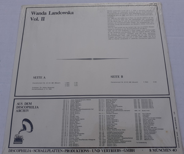 Wanda Landowska - Vol. II | Discophilia (DIS 278) - 2