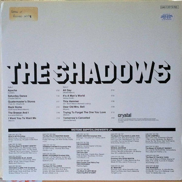 The Shadows - The Shadows | Crystal (048 CRY 51 765)