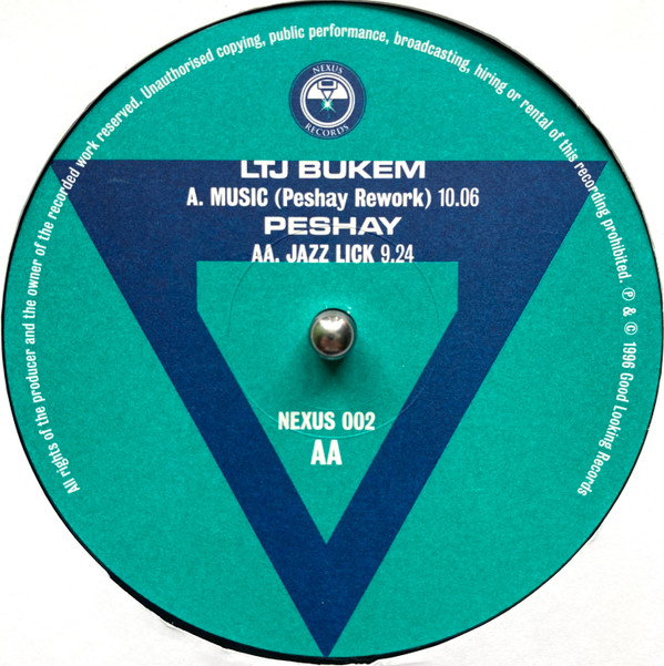 LTJ Bukem / Peshay - Music (Peshay Rework) / Jazz Lick | Nexus Records (NEXUS 002) - 3