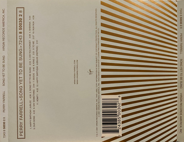Perry Farrell - Song Yet To Be Sung | Virgin (7243 8 50030 2 8) - 2 Perry Farrell - Song Yet To Be Sung | Virgin (7243 8 50030 2 8) - 2