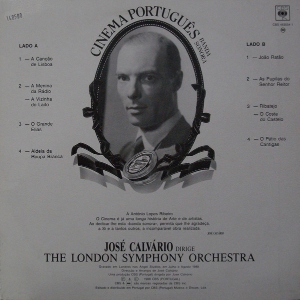José Calvário , London Symphony Orchestra - Cinema Português - Banda Sonora | CBS (463054 1) - 2