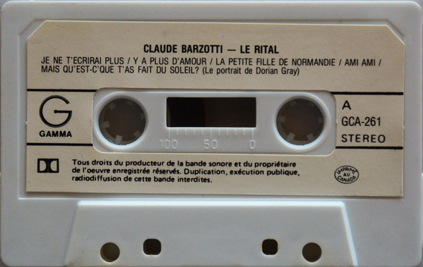 Claude Barzotti - Le Rital | Gamma (GCA-261) - main