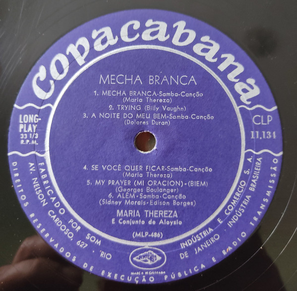 Maria Thereza , Aloysio Figueiredo E Seu Conjunto - Mecha Branca | Copacabana (CLP-11.134) - 3 Maria Thereza , Aloysio Figueiredo E Seu Conjunto - Mecha Branca | Copacabana (CLP-11.134) - 3